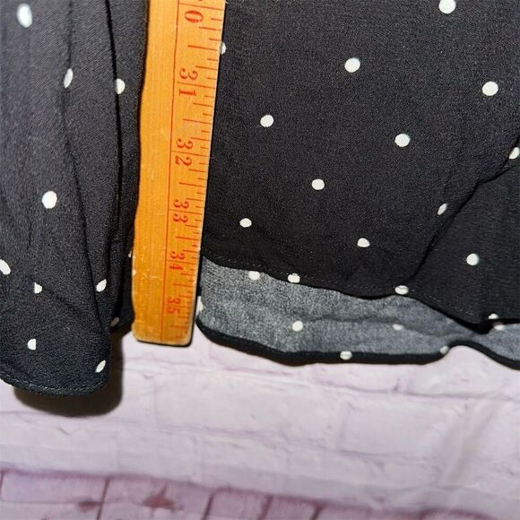 Free People Women's Size 10 Black Polka Dot A-line Mini Dress Casual - Picture 6 of 6